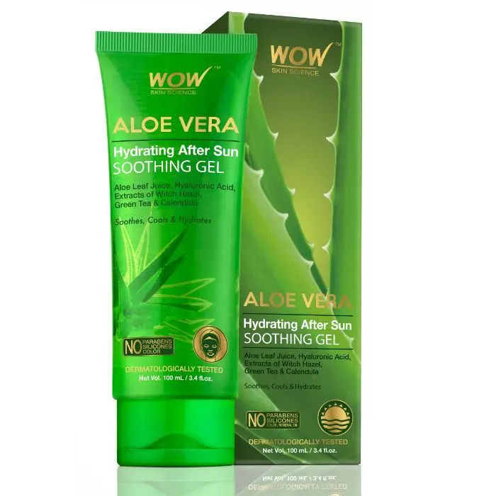 WOW Skin Science Aloe Vera Hydrating After Sun Soothing Gel (100 ml)