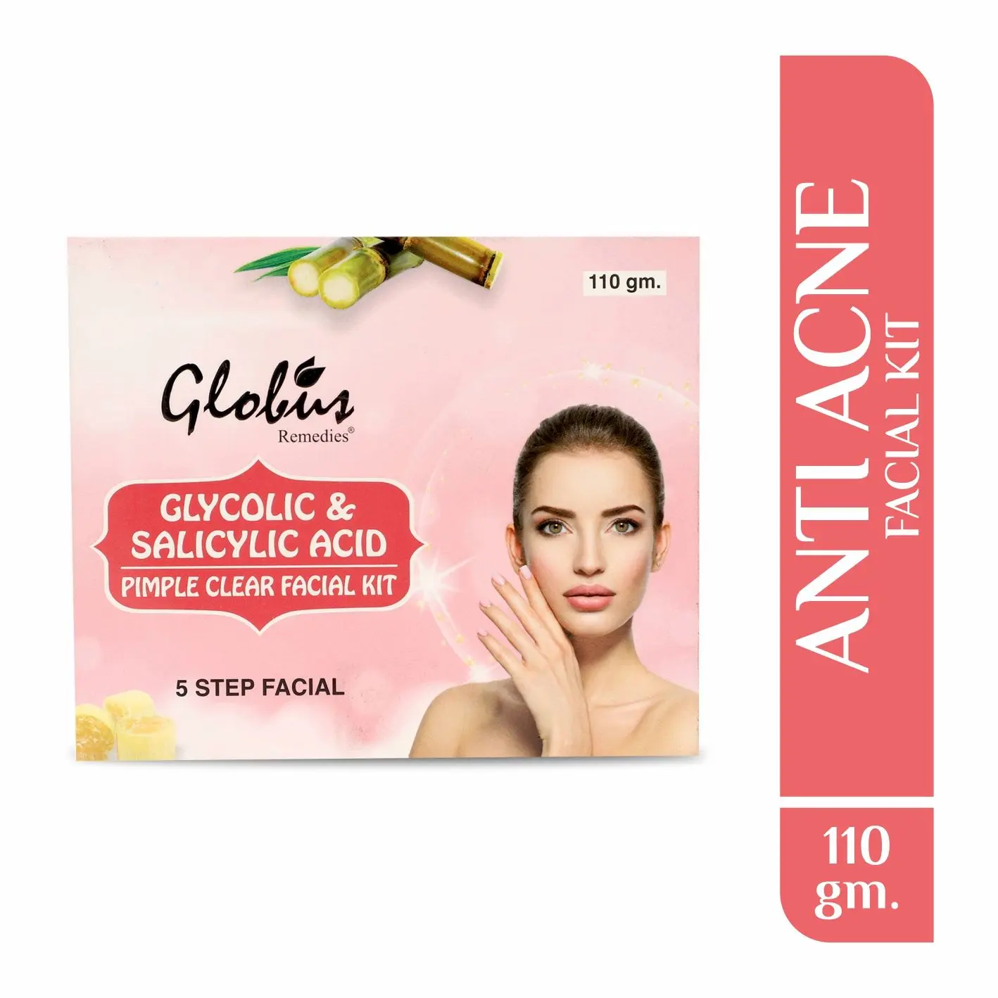 Globus Remedies Pimple Clear Facial Kit with Glycolic acid & Salicylic Acid For Anti- Acne