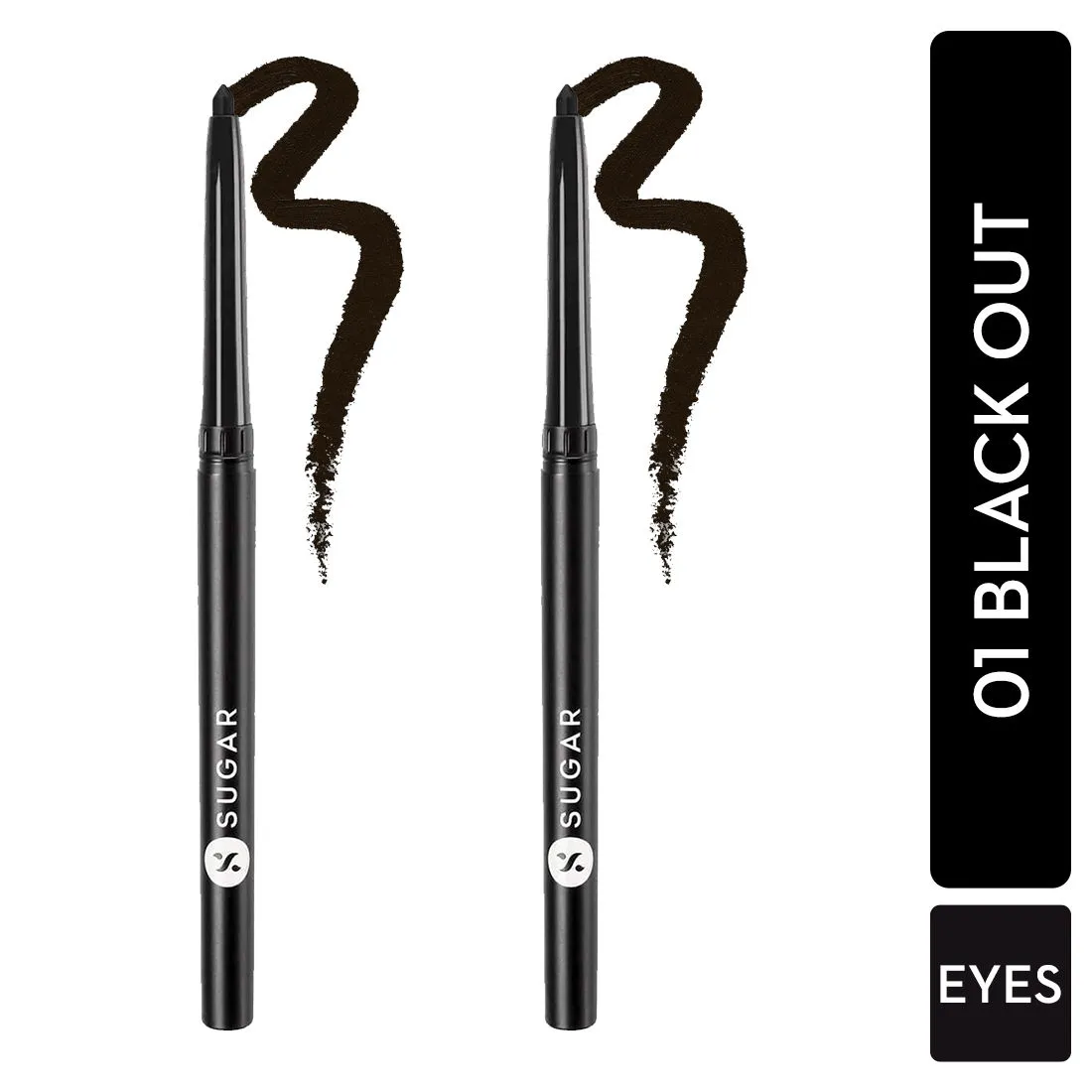 SUGAR Cosmetics Kohl Of Honour Intense Kajal - Black Out (pack Of 2)