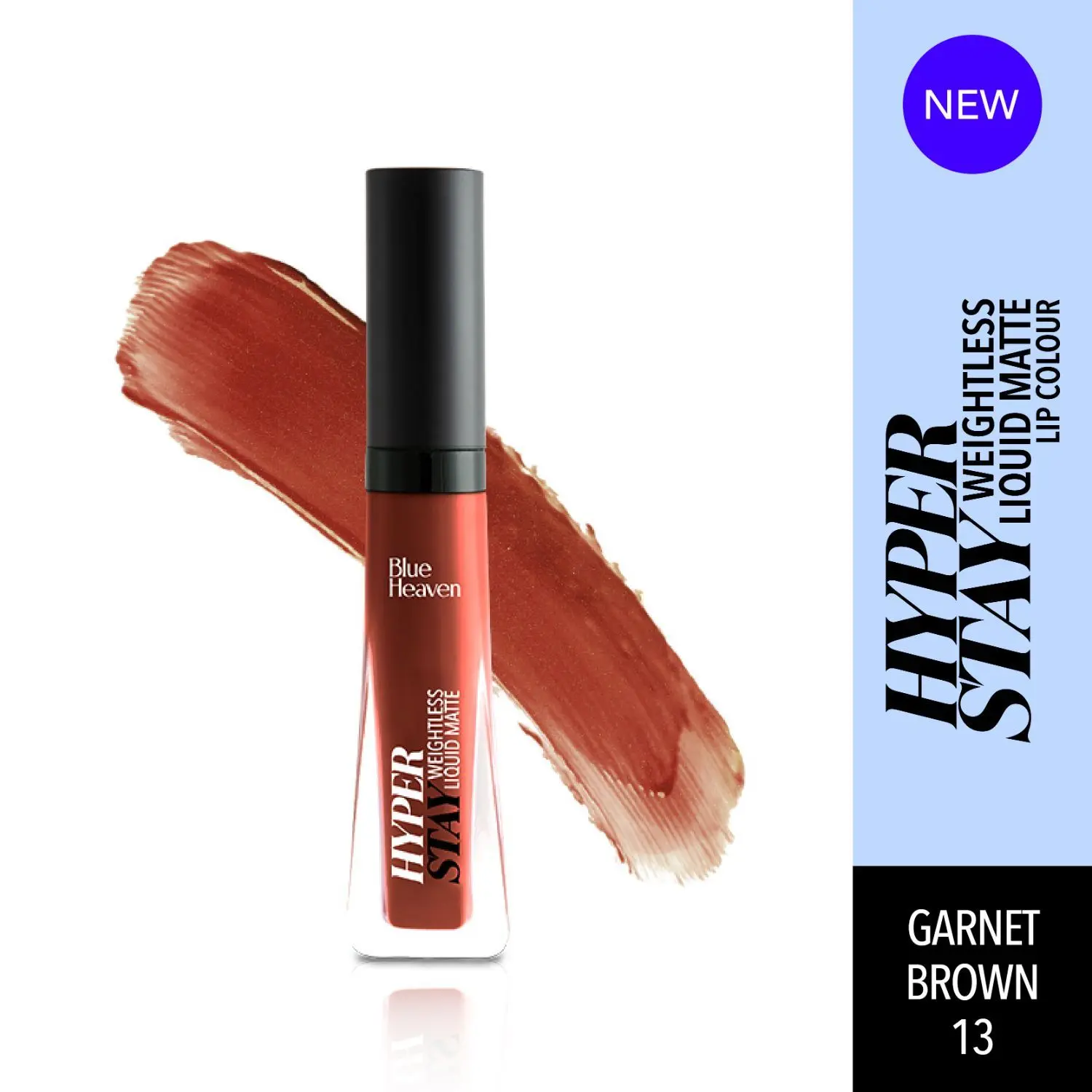 Blue Heaven Hyperstay Weightless Liquid Matte Lipcolor, Garnet Brown -13, 6ml