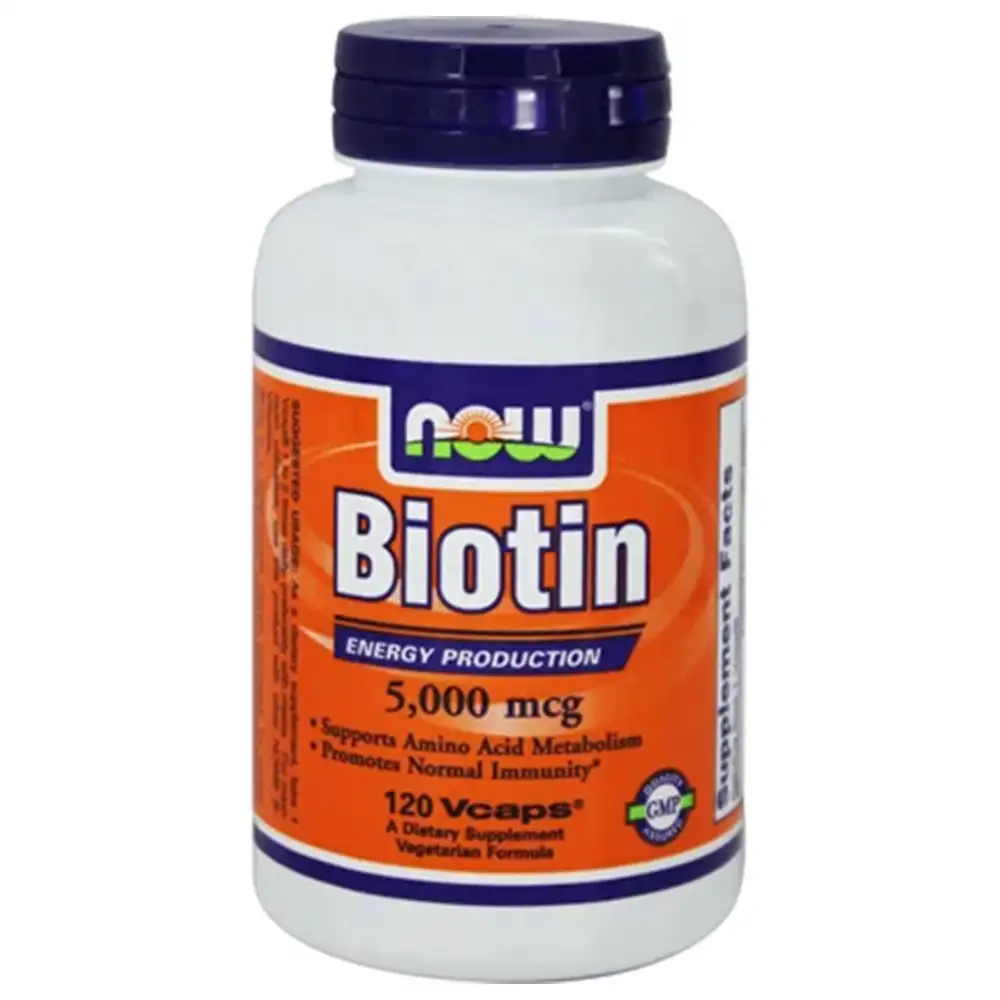 Now Biotin (5000 mcg),  120 veggie capsule(s)  Unflavoured