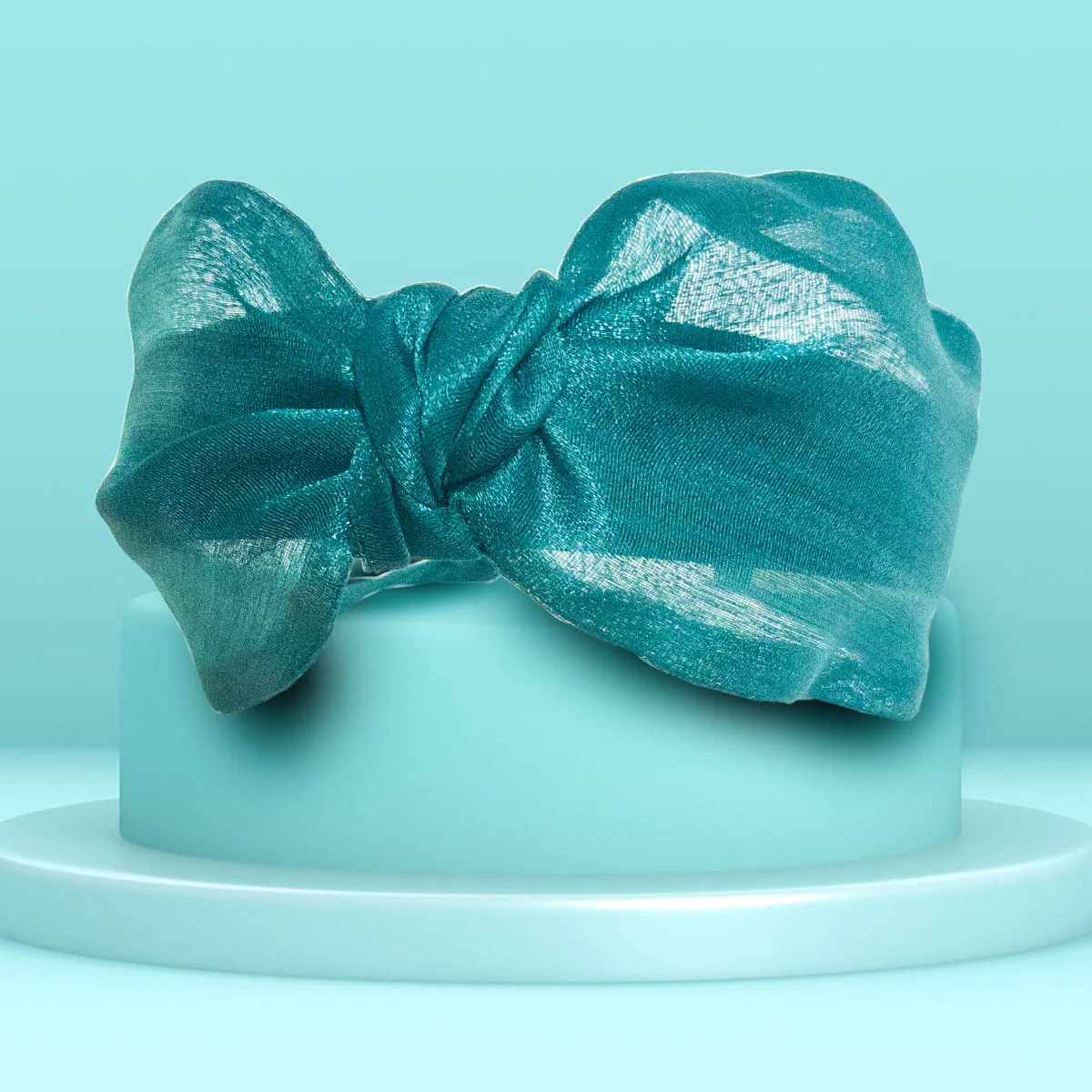 Hair Drama Co. Organza Knotted Headband - Green