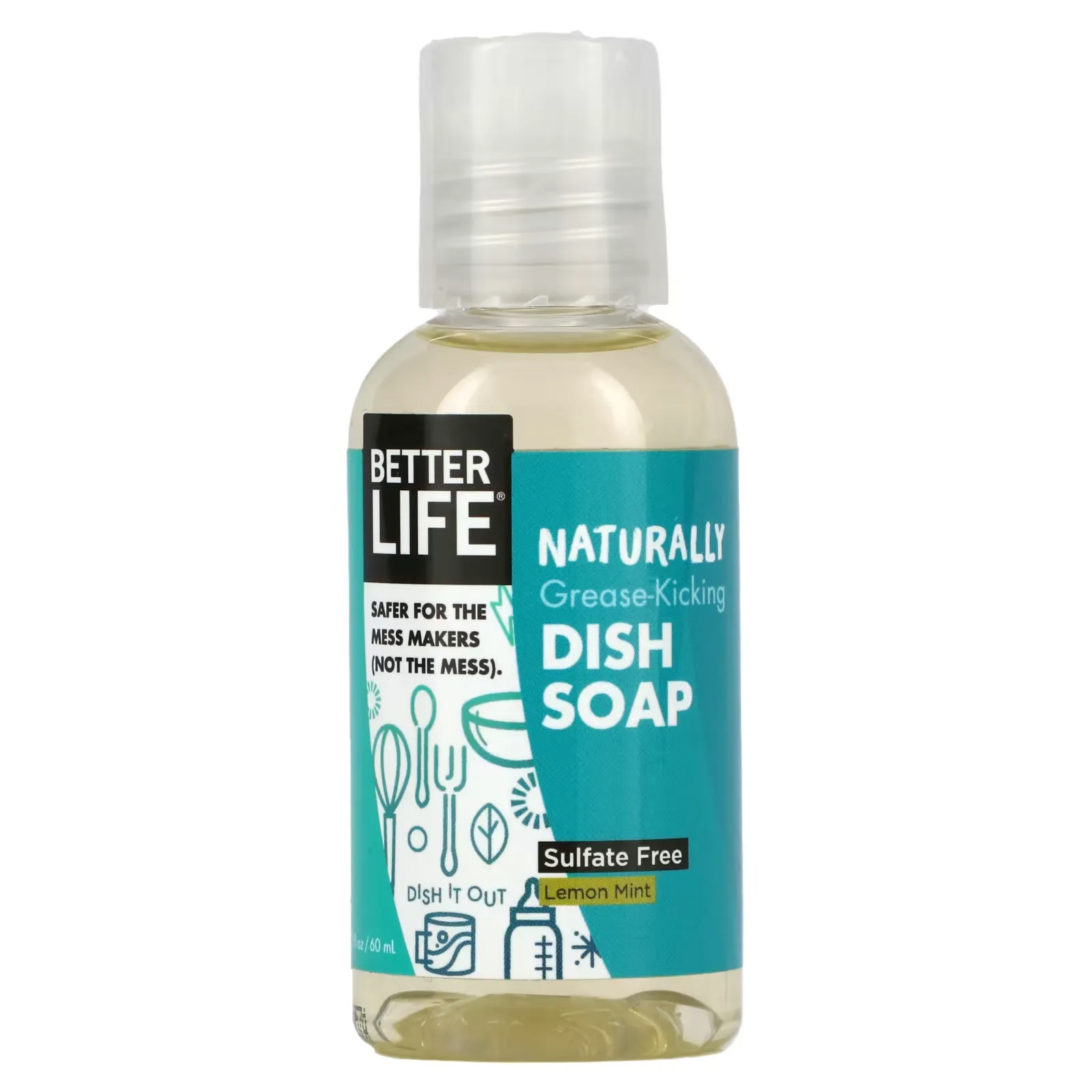 Dish Soap, Lemon Mint, 2 oz (60 ml)