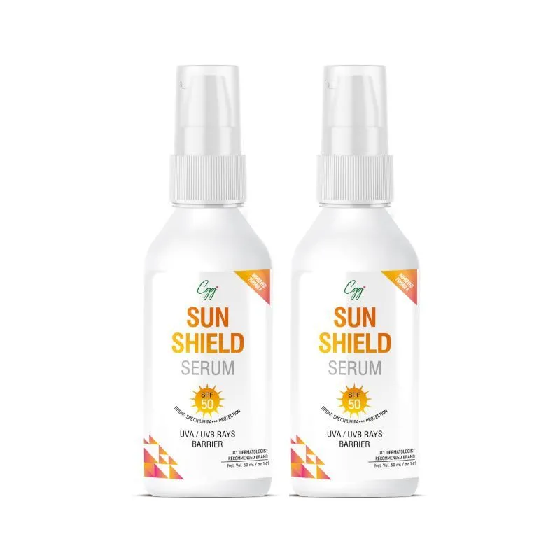 CGG Cosmetics Sunshield Serum SPF50 Ultra UVA/UVB Rays Protection With PA+++ - Pack Of 2