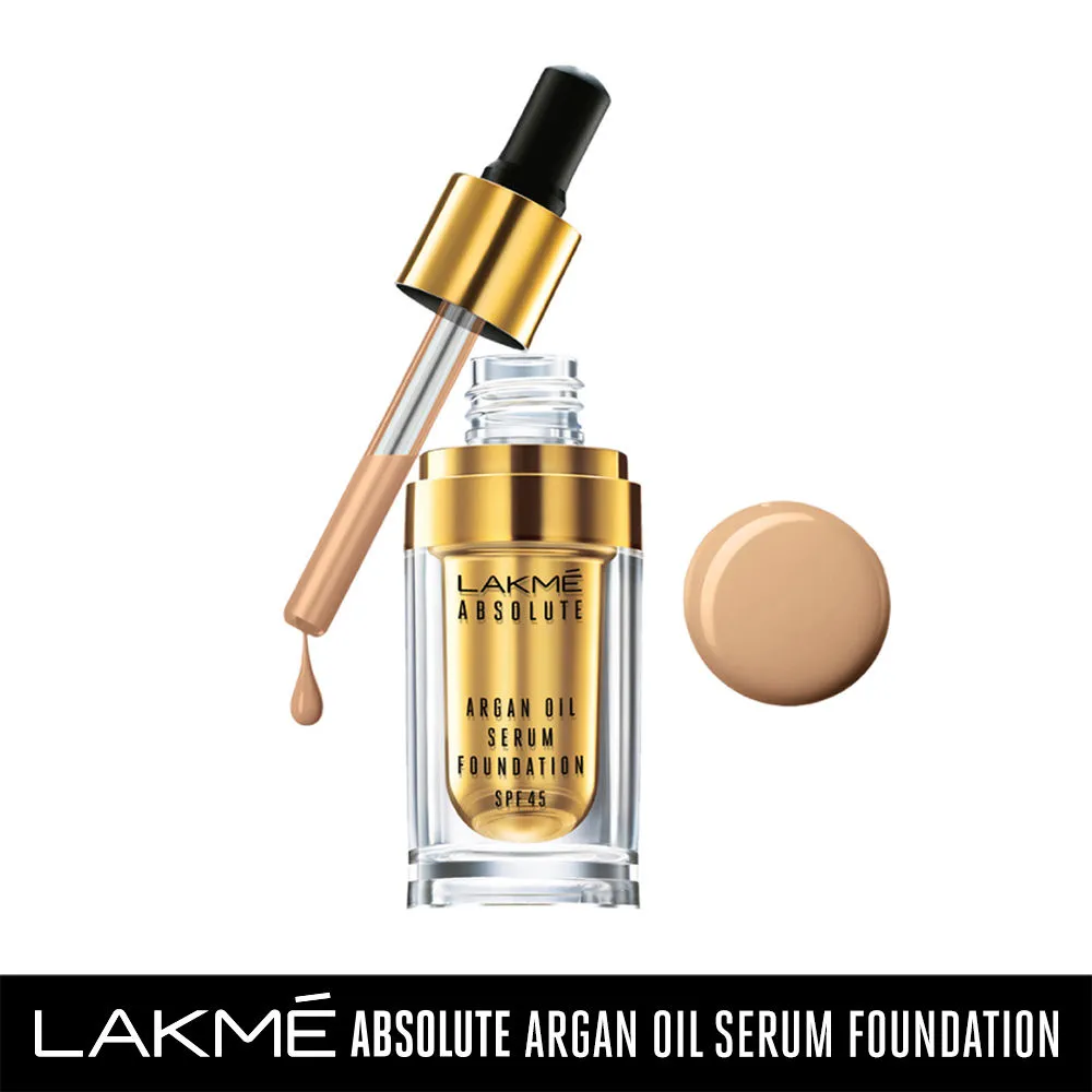 Lakme Absolute Argan Oil Serum Foundation SPF 45 - W160 Warm Sand