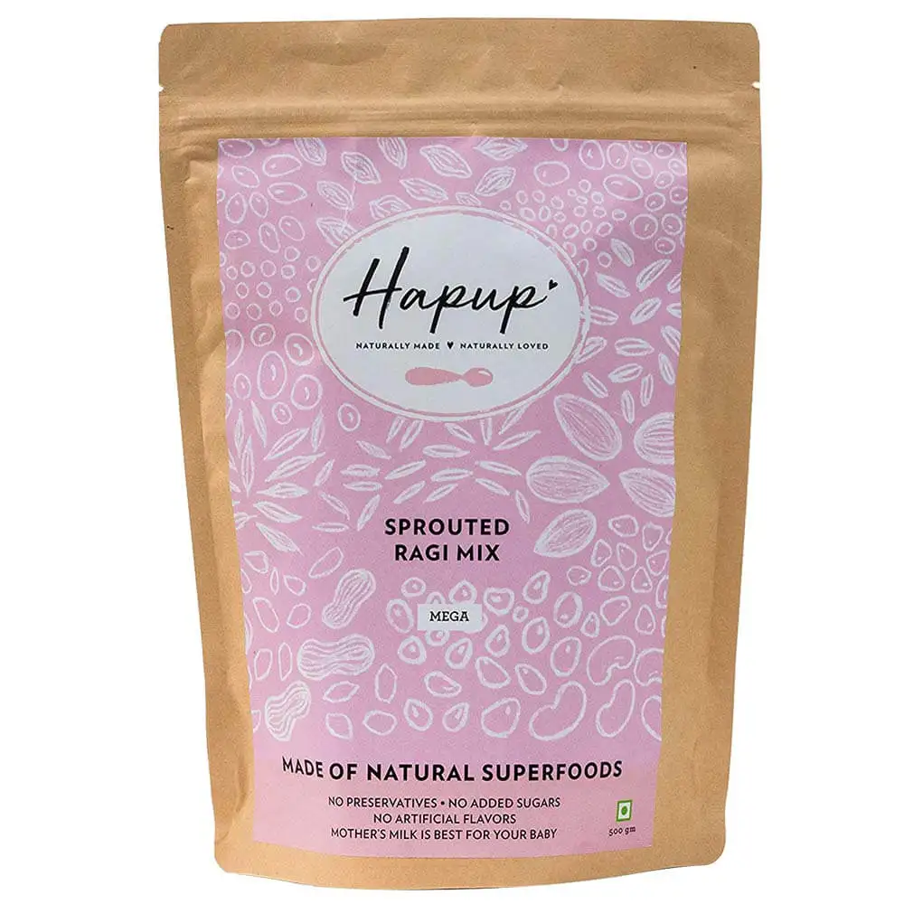 Hapup Sprouted Ragi Mix,  Unflavoured  0.5 kg