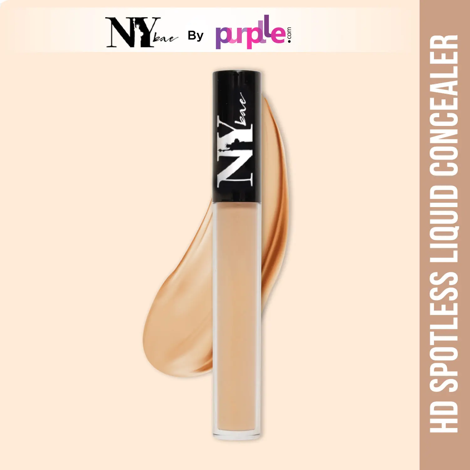 NY Bae HD Spotless Liquid Concealer - Dark & White Chocolate Pretzel 3 (3 ml) | Fair Skin | Yellow Undertone | Enriched with Oils | Long Lasting