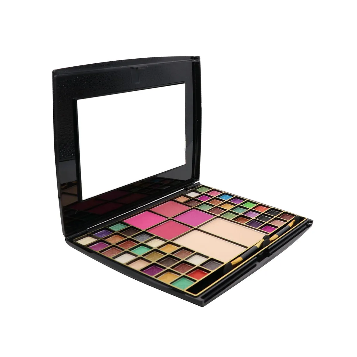 Half N Half Makeup Kit For Professional Make Up Artist 48 Colors Makhmali Eyeshadow Palette 04 Blusher+ 02 Compact Powder - 02