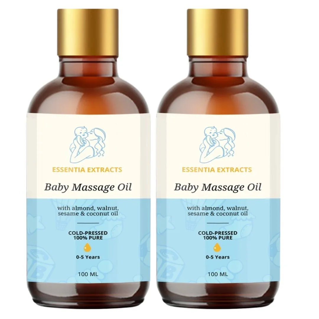 Essentia Extracts Combo Of 2 Baby Massage Oils, Cold-pressed