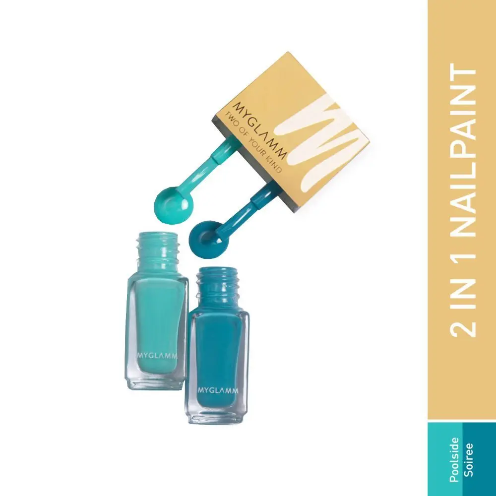 MyGlamm 2IN1 Nail Paint-Poolside Soiree-2X5ml