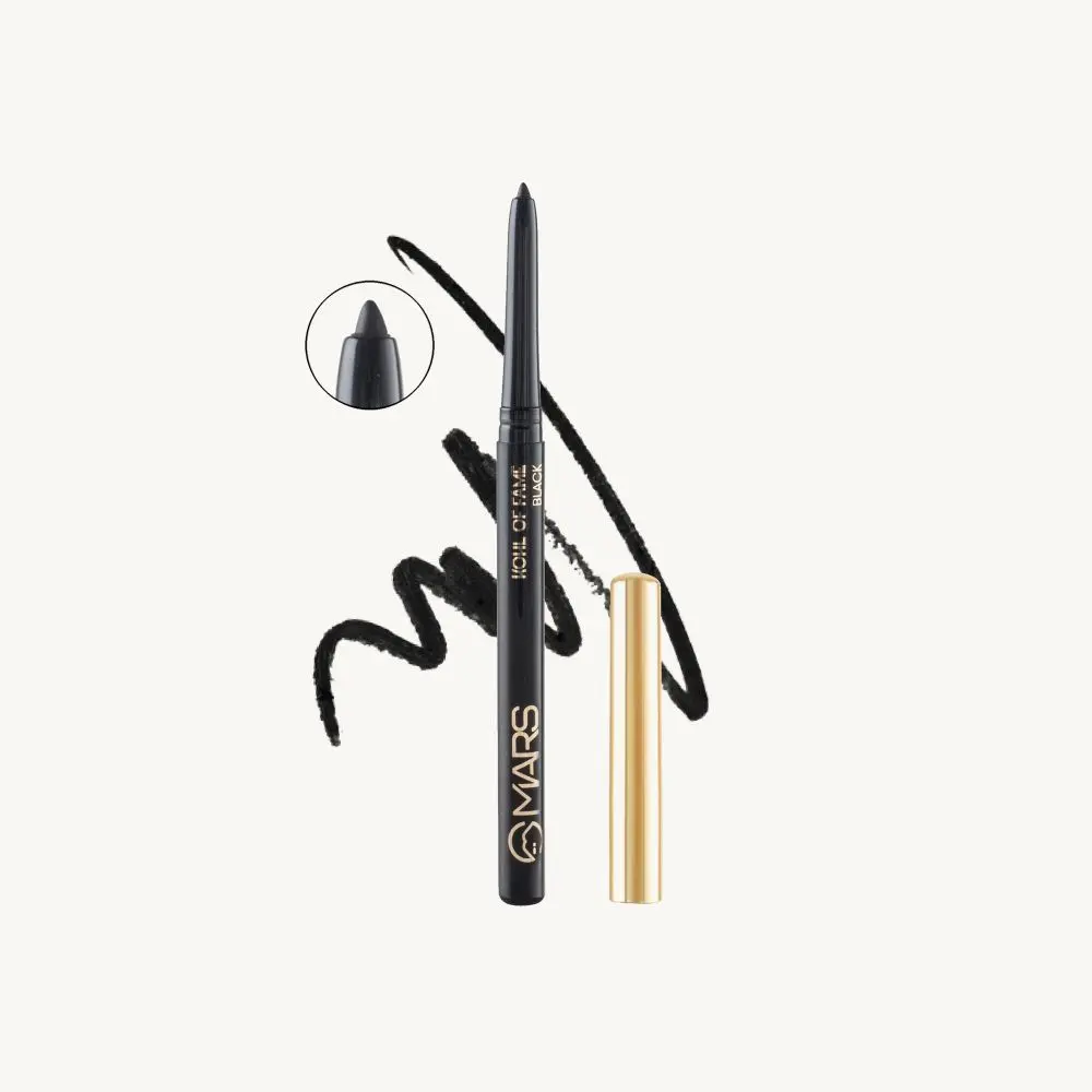 MARS Kohl of Fame Long Lasting Smudge Proof Kajal Pack of 1 (Jet Black, 0.35 g)