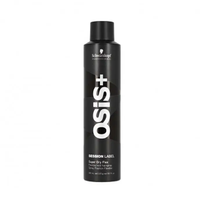 Schwarzkopf Professional Osis+ Session Label Super Dry Fix Strong Hold Hair Spray Fixation Forte (300 ml)