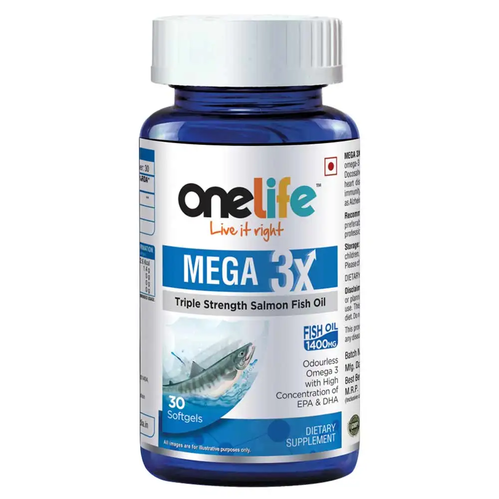 OneLife Mega 3X,  30 softgels