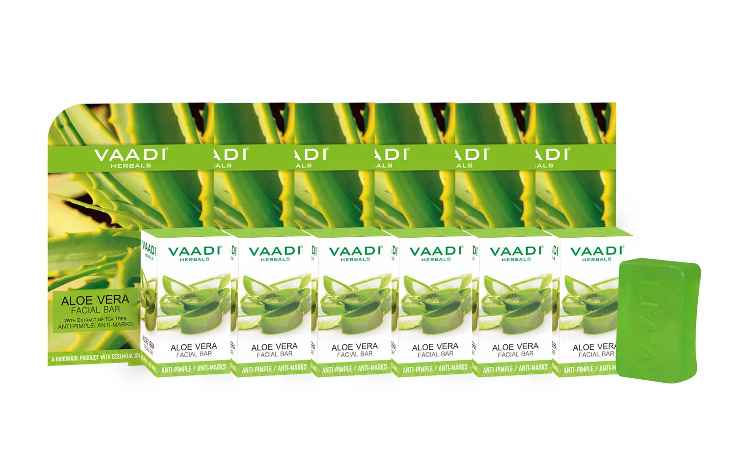 Vaadi Herbals Super Value Pack Of 6 Aloe Vera Facial Bars