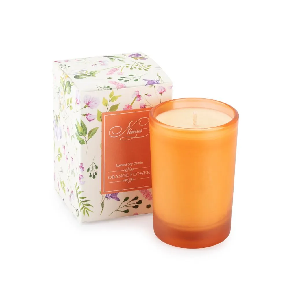 Niana Orange Flower Candle