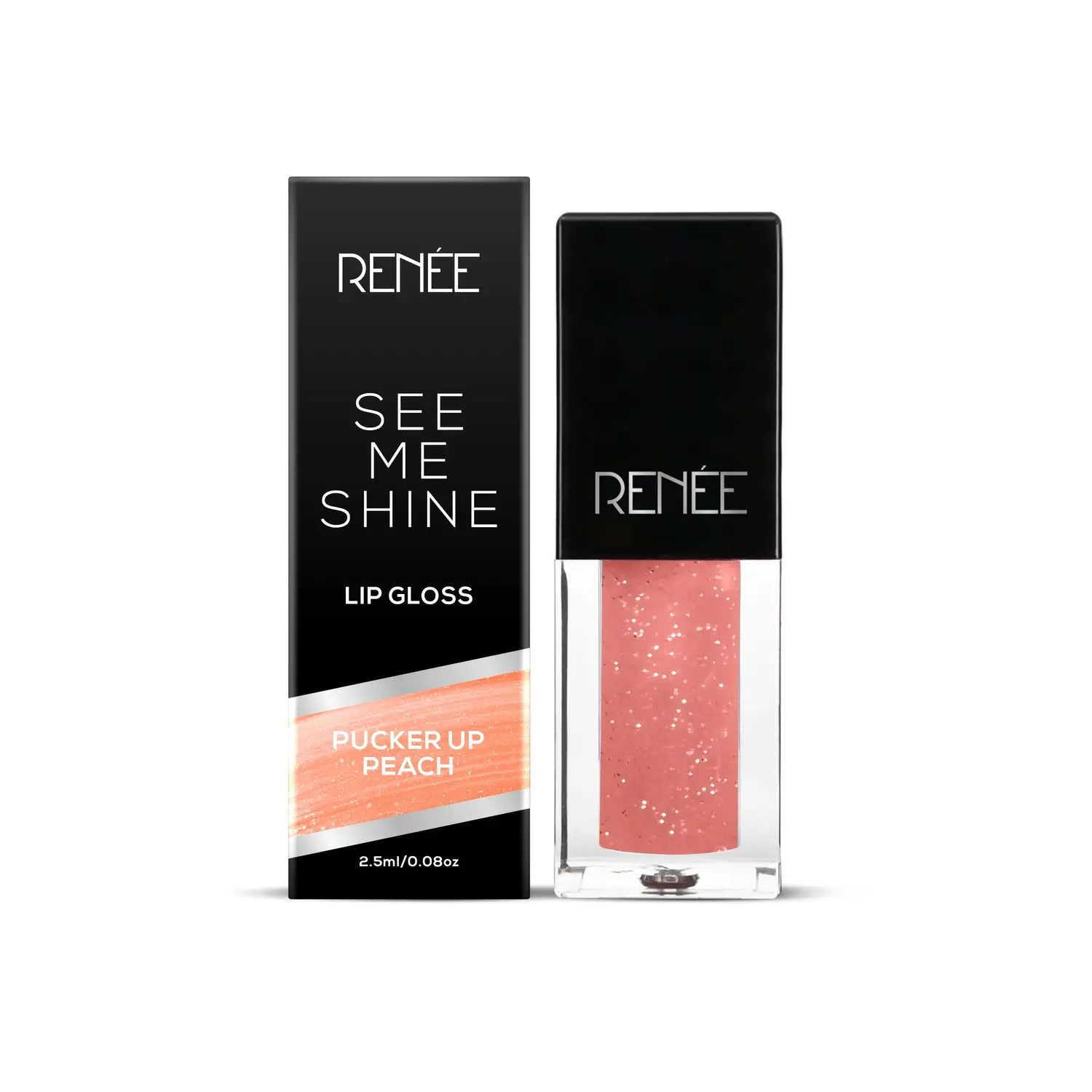 RENEE See Me Shine Lip Gloss Pucker Up Peach, 2.5ml