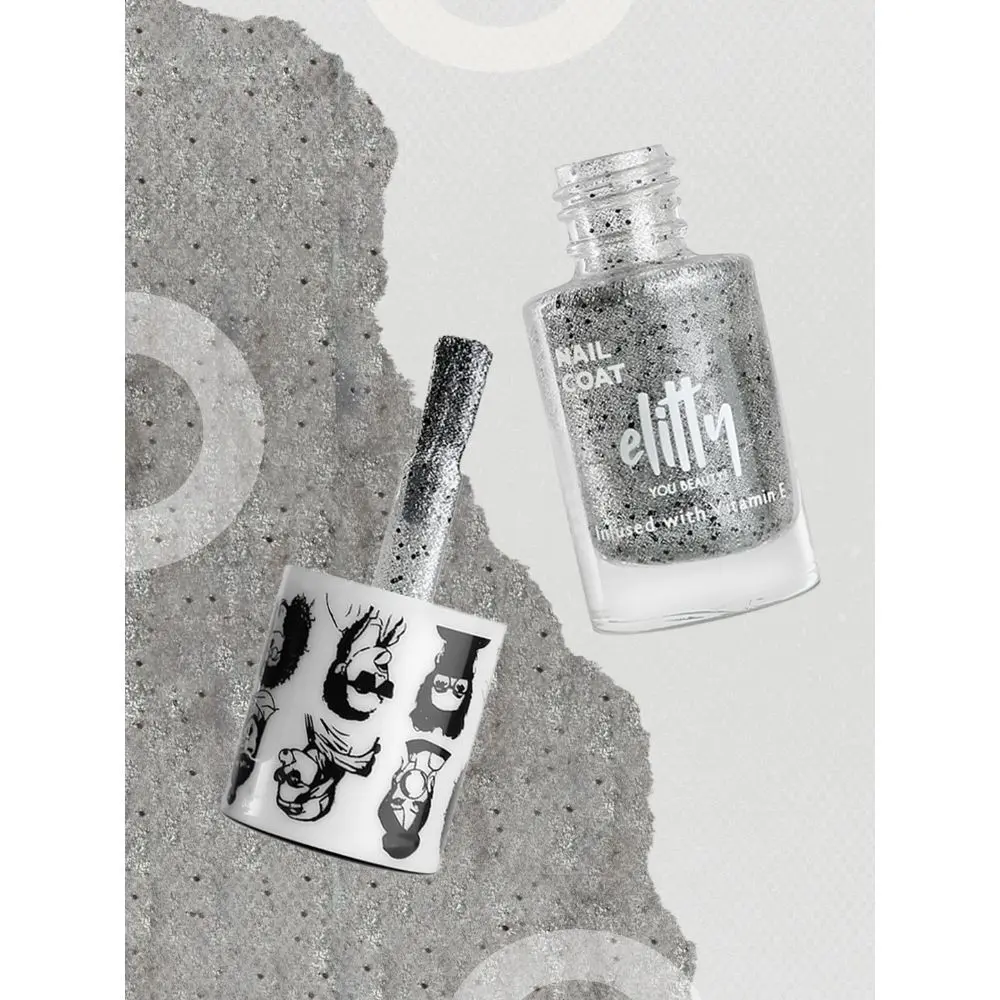 Elitty Mad Over Nails- Nail Paint, Glossy - Ice Breaker (Silver), Makeup for Teenagers -6 ML