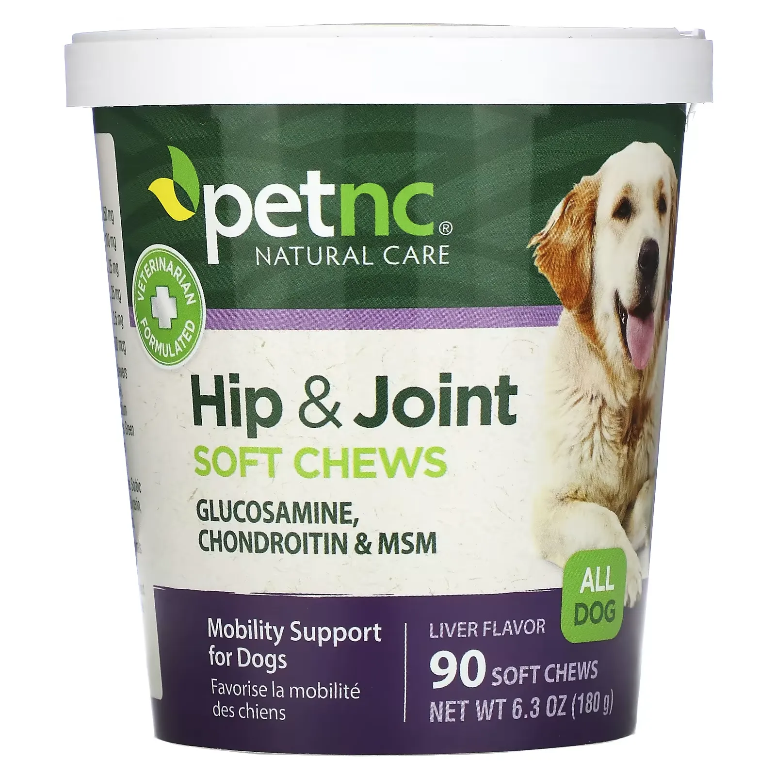 Hip & Joint, All Dog, Liver, 90 Soft Chews, 6.3 oz (180 g)