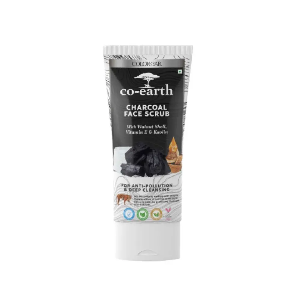 Colorbar Co-earth Charcoal Face Scrub-(100g)