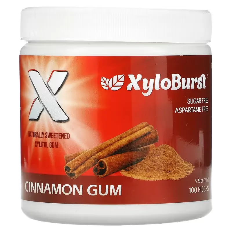 Xylitol Gum, Cinnamon, 5.29 oz (150 g), 100 Pieces