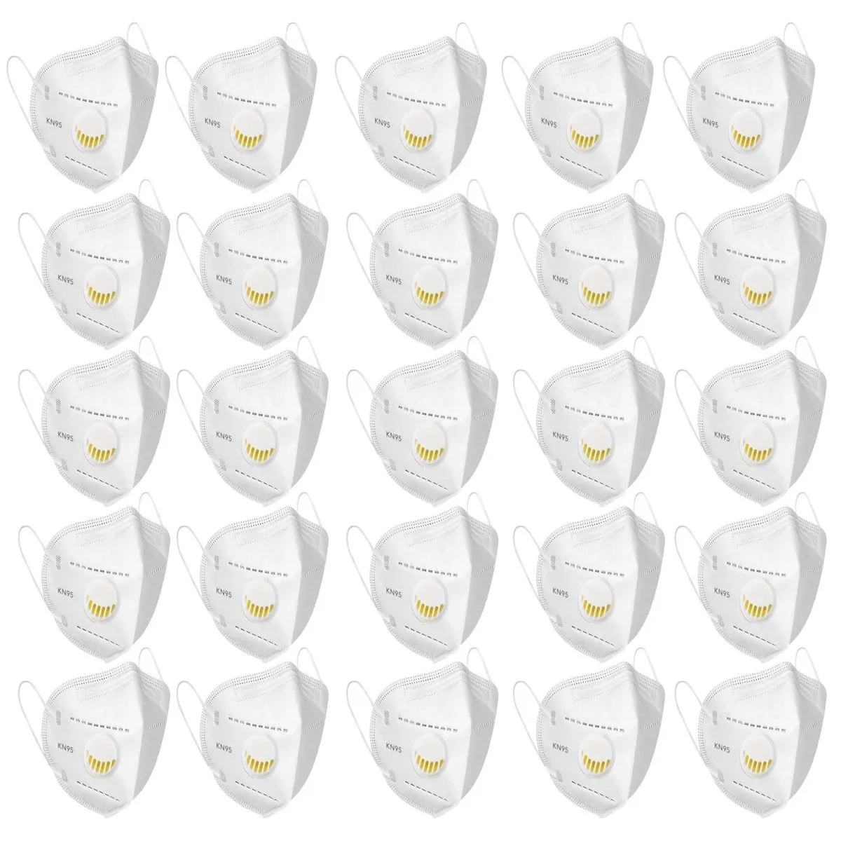 Fabula Pack of 25 Anti-Pollution Reusable 5 Layer Mask - White