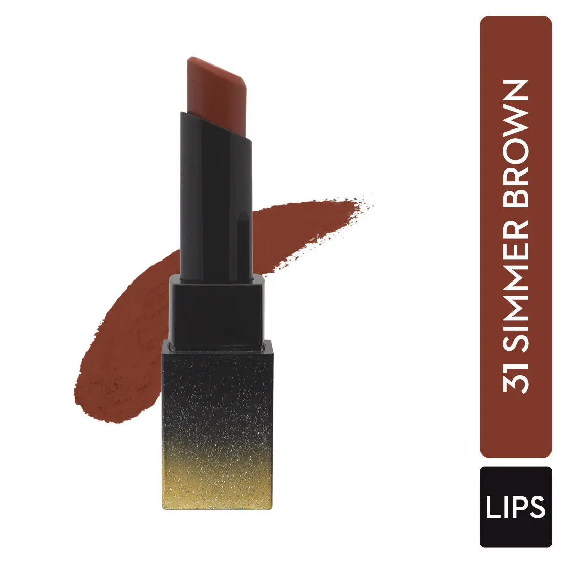 SUGAR Cosmetics - Nothing Else Matter - Longwear Matte Lipstick - 31 Simmer Brown (Milk Chocolate Brown/Almond Brown) - 3.2 gms - Water-Resistant, Premium Matte Lipstick, Paraben Free