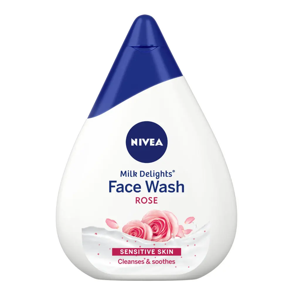 Nivea Milk Delights Face Wash Caring Rosewater For Sensitive Skin (50 ml)