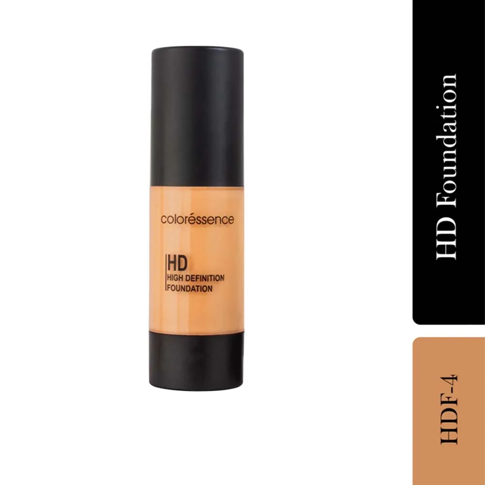 Coloressence HD Liquid Foundation Full Coverage Lightweight Long Lasting Matte Finish - HDF-4