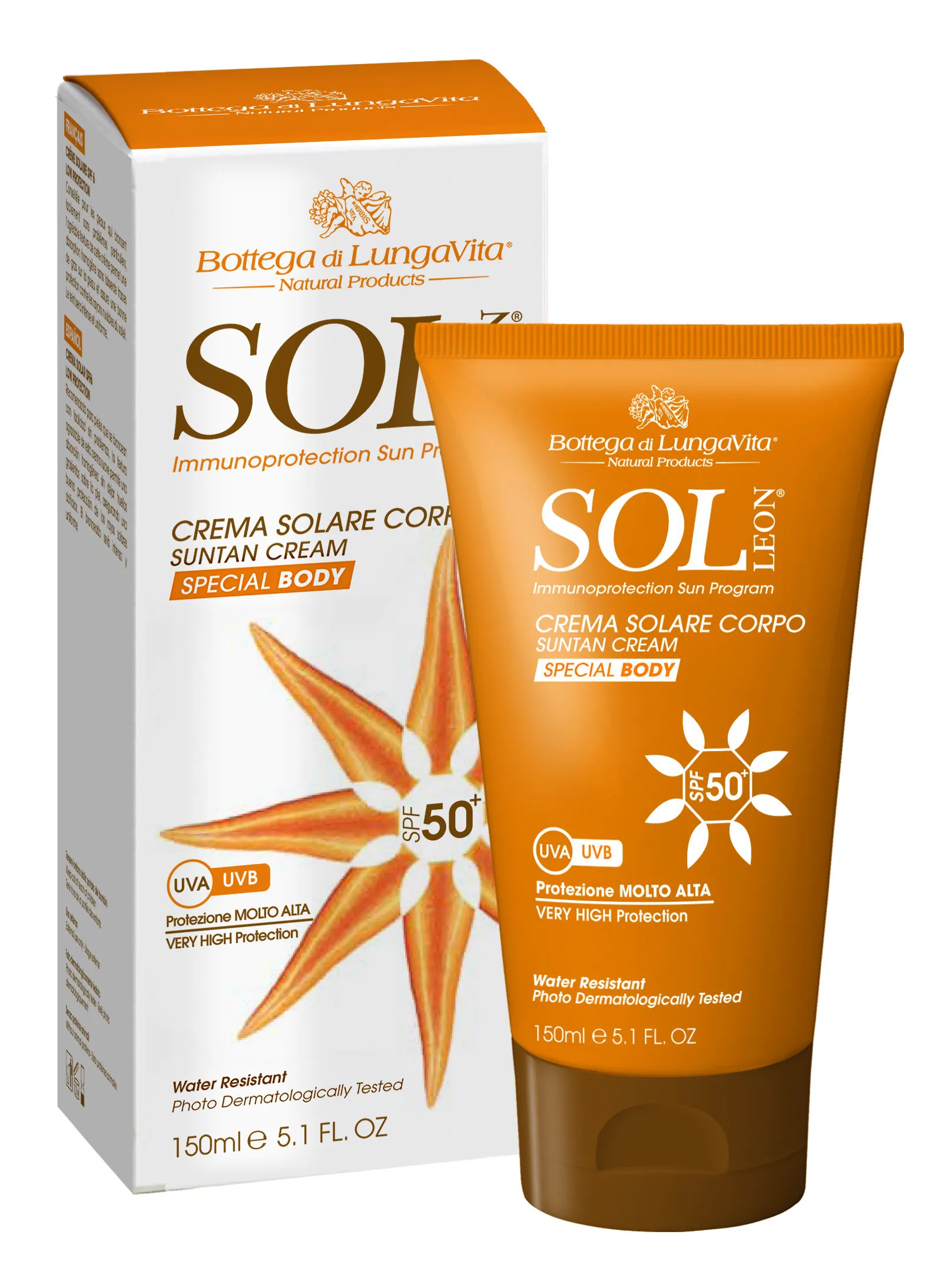 Bottega Di Lungavita Sol Leon Suntan Cream Body Spf 50