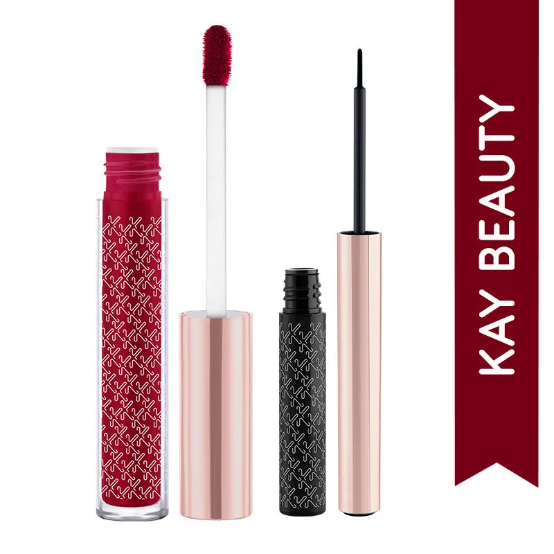 Kay Beauty Liquid Lipstick And Liquid Eyeliner Combo