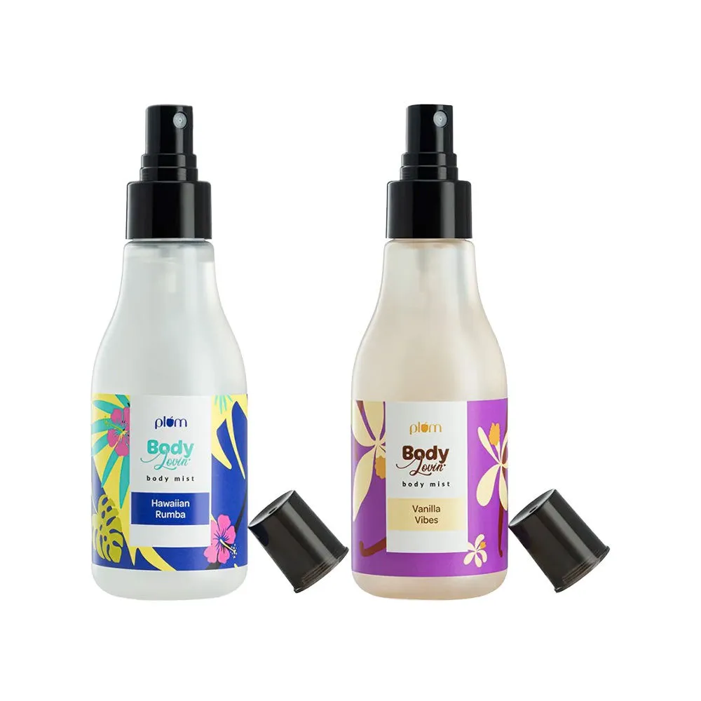 Plum Bodylovin' Vanilla & Beachy Vibes Body Mist Duo Super-refreshing Aloe-infused