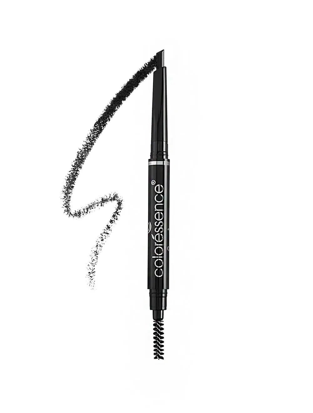 Coloressence Expert Eyebrow Pencil 2 in 1 Brow Filling with Spoolie Shaping Styler - (Black)