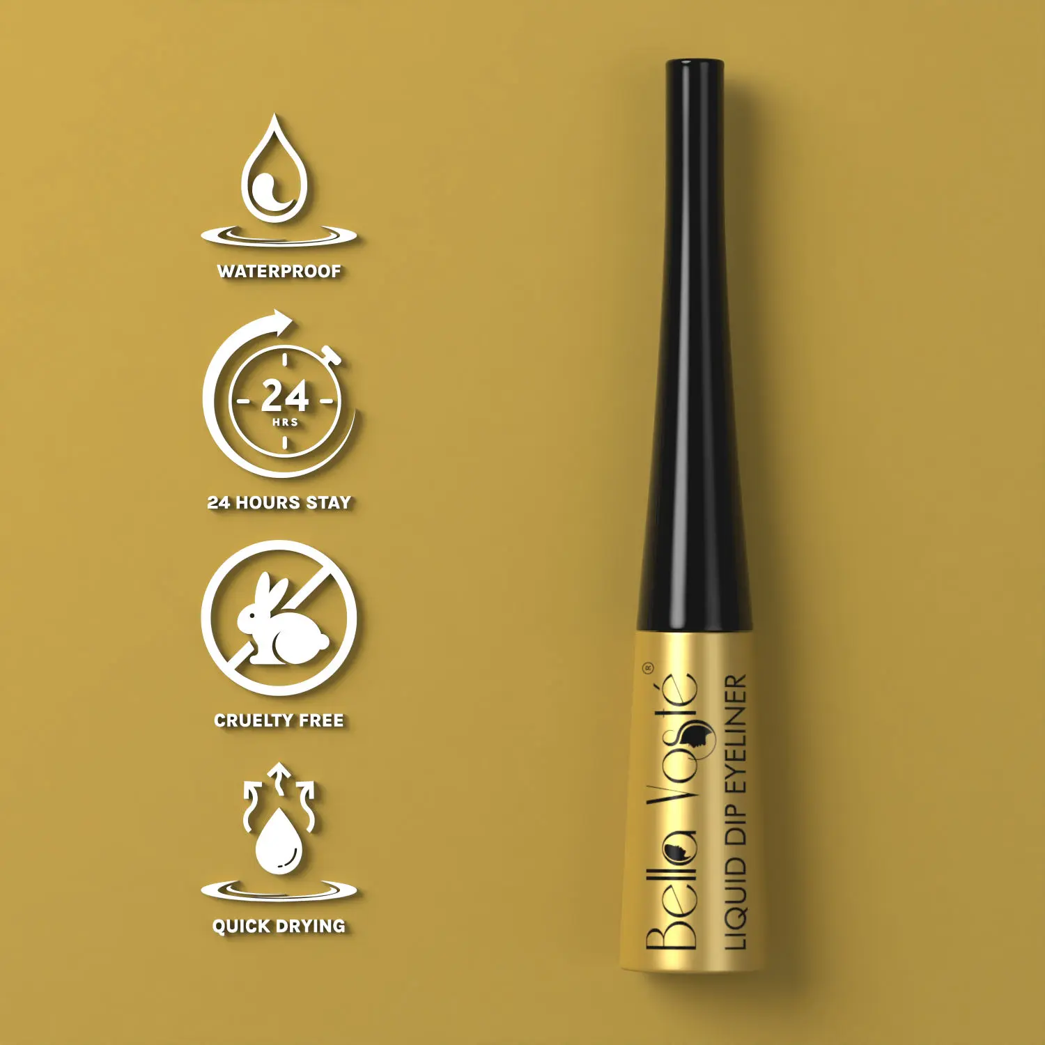 Bella Voste Liquid Dip Eyeliner Glossy Gold (05) (4 ml)