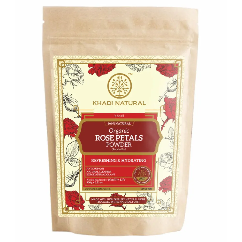 Khadi Natural Rose Petals Organic Powder