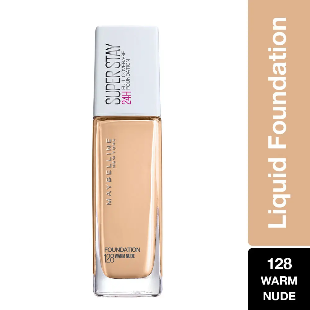 Maybelline New York Super Stay Full Coverage Foundation - Warm Nude 128 (30 ml)