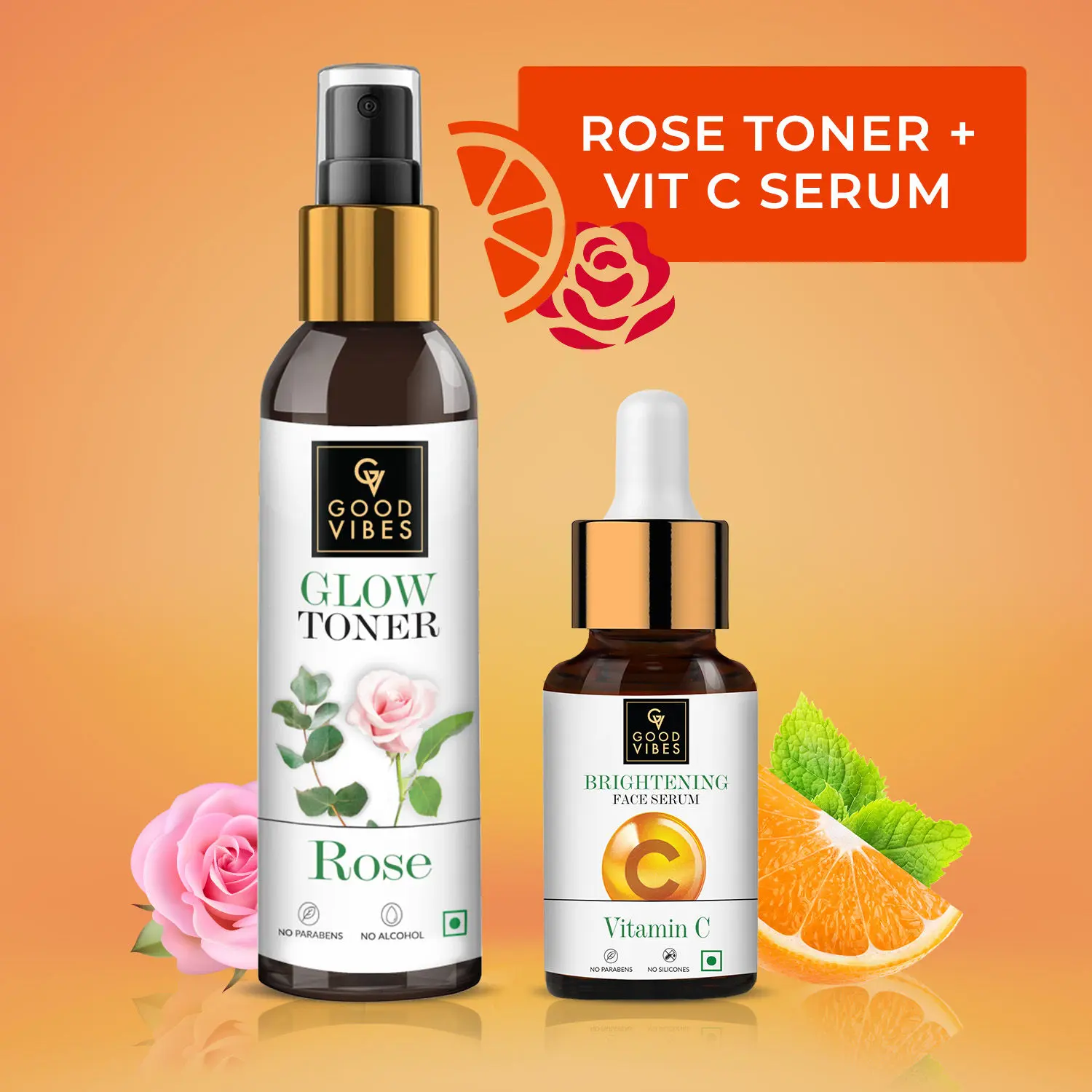 Good Vibes Hydrating Duo Rose Toner & Vit C Serum