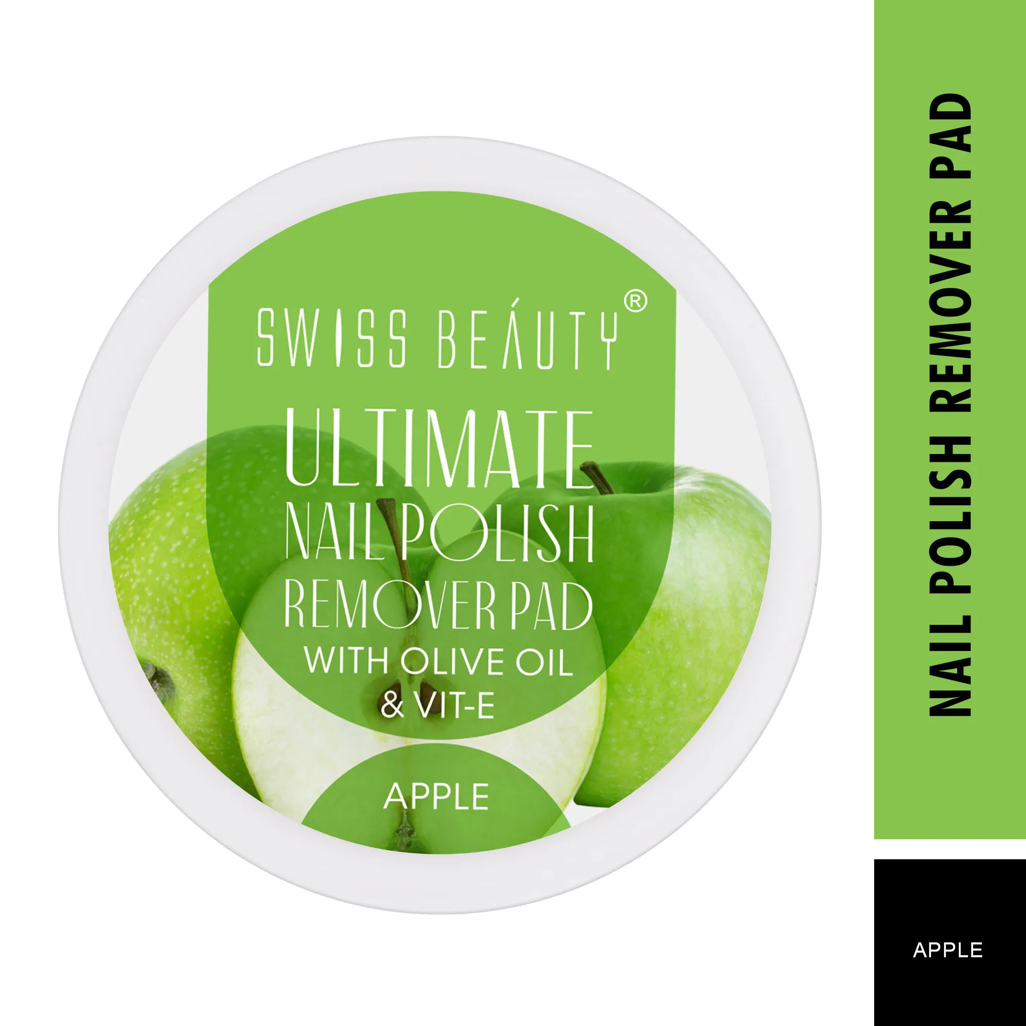 Swiss Beauty Ultimate Nail Polish Remover Pad With Oliv Oil & Vit-e - Apple