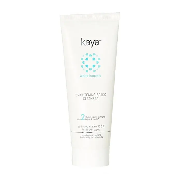 Kaya White Lumenis Brightening Beads Cleanser with AHA, Vitamin B3 & E | For all skin types, 100 ml