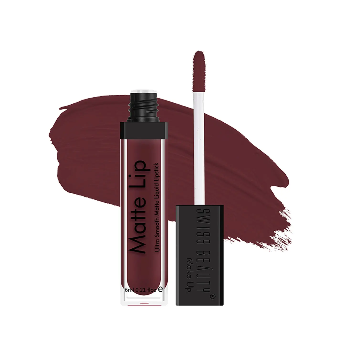 Swiss Beauty Ultra Smooth Matte Lip Liquid Lipstick Color Stay - Grape Wine (6 ml)