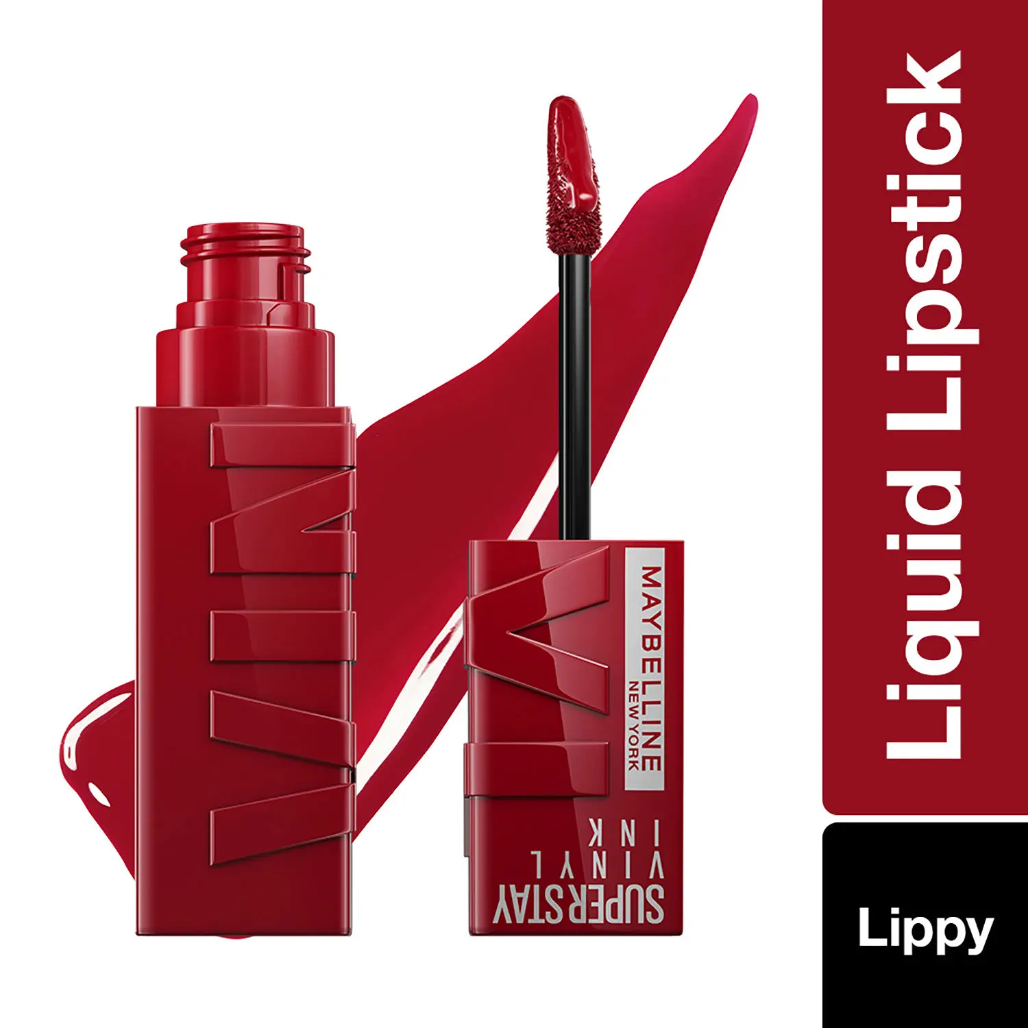 Maybelline Superstay Vinyl Ink Liquid Lipstick, Lippy | High Shine That Lasts for 16 HRs | Enriched With Vitamin E & Aloe