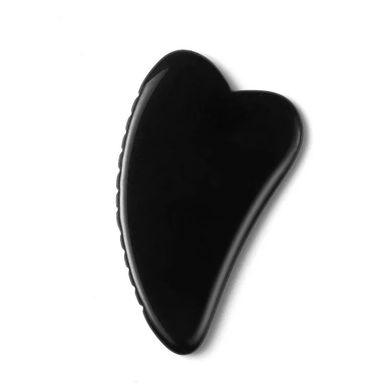 Zoe Ayla Obsidian Gua Sha With Teeth