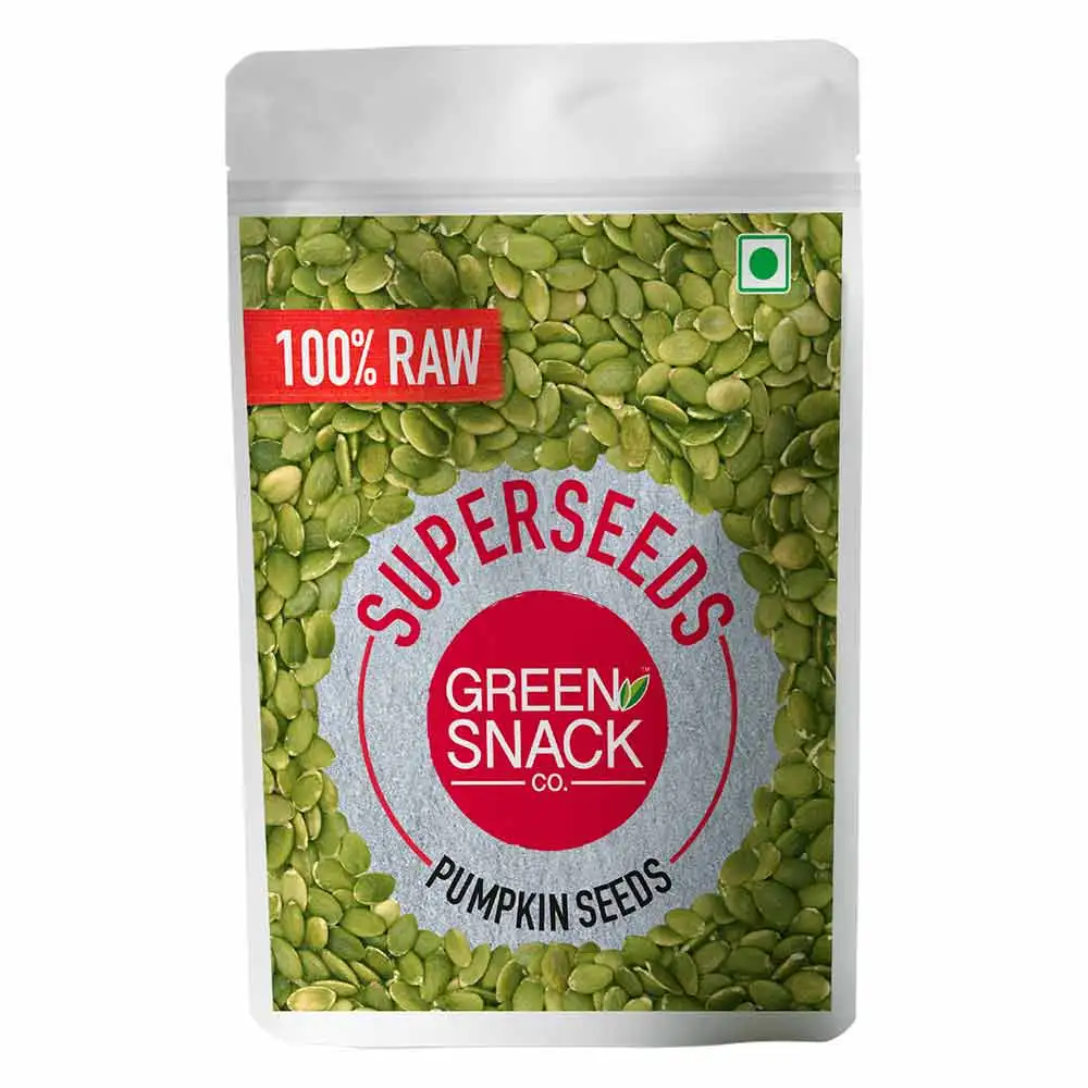 The Green Snack Co. 100% Raw Pumpkin Seeds,  Unflavoured  0.300 kg