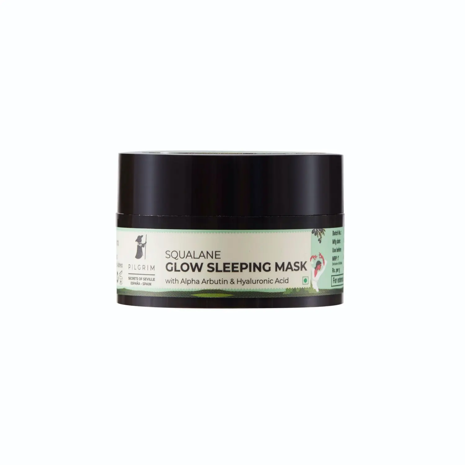 Pilgrim Mini-Squalane Glow Sleeping Mask with Alpha Arbutin & Hyaluronic Acid