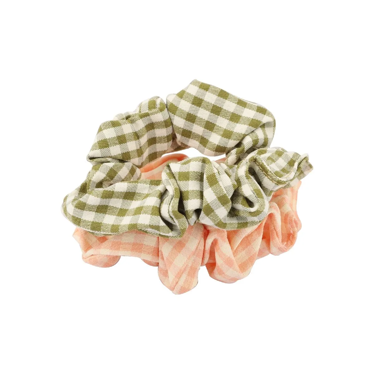 Bellofox Plaid Scrunchies - Set Of 2