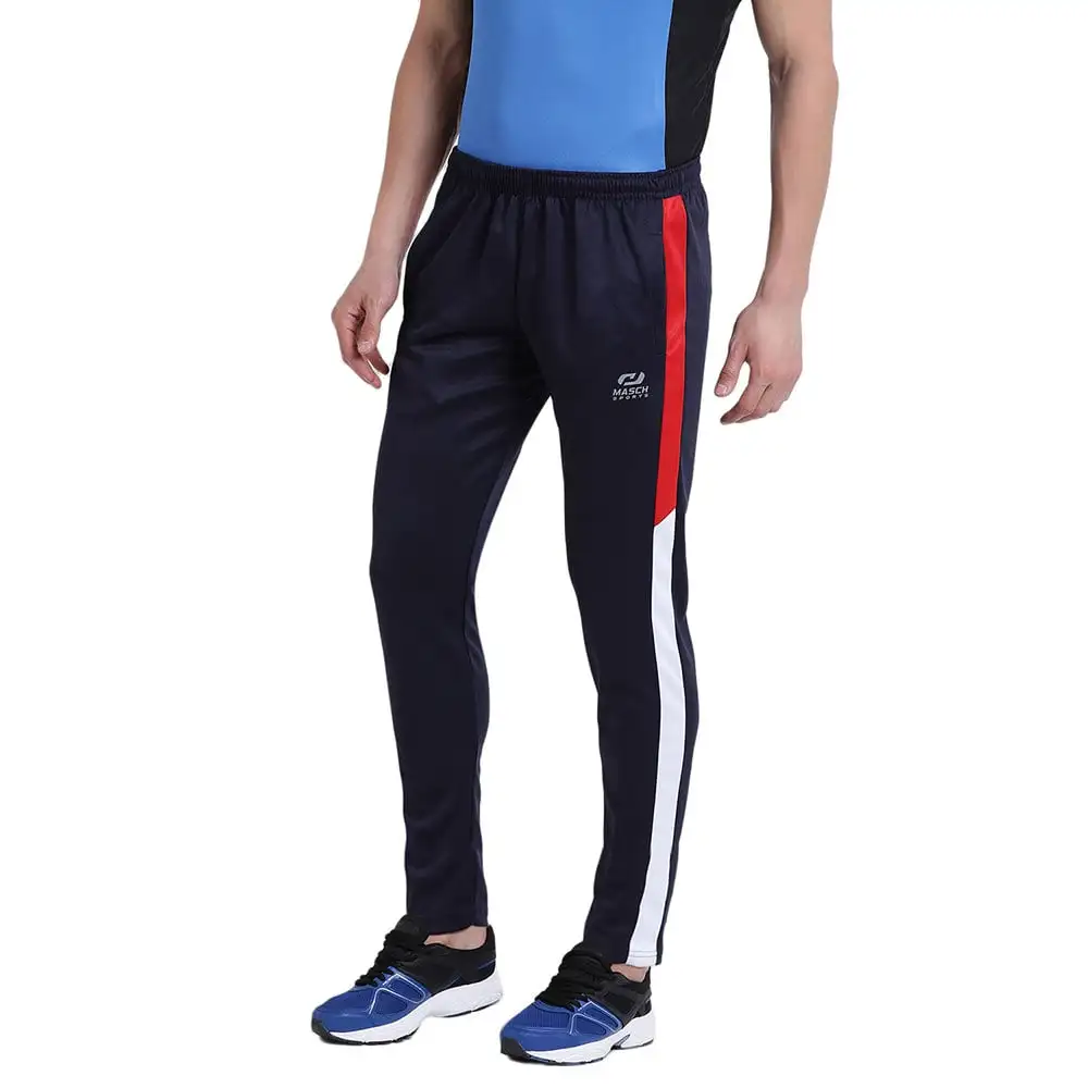 Masch Sports Mens Regular Fit Polyester Track Pants (MSTP 1218 CS SP2CLR NBRW),  Navy Blue  Small