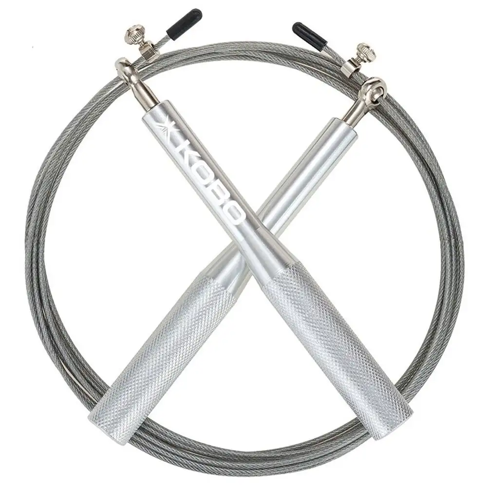 KOBO Metal Speed Skipping Rope,  Silver  Free Size