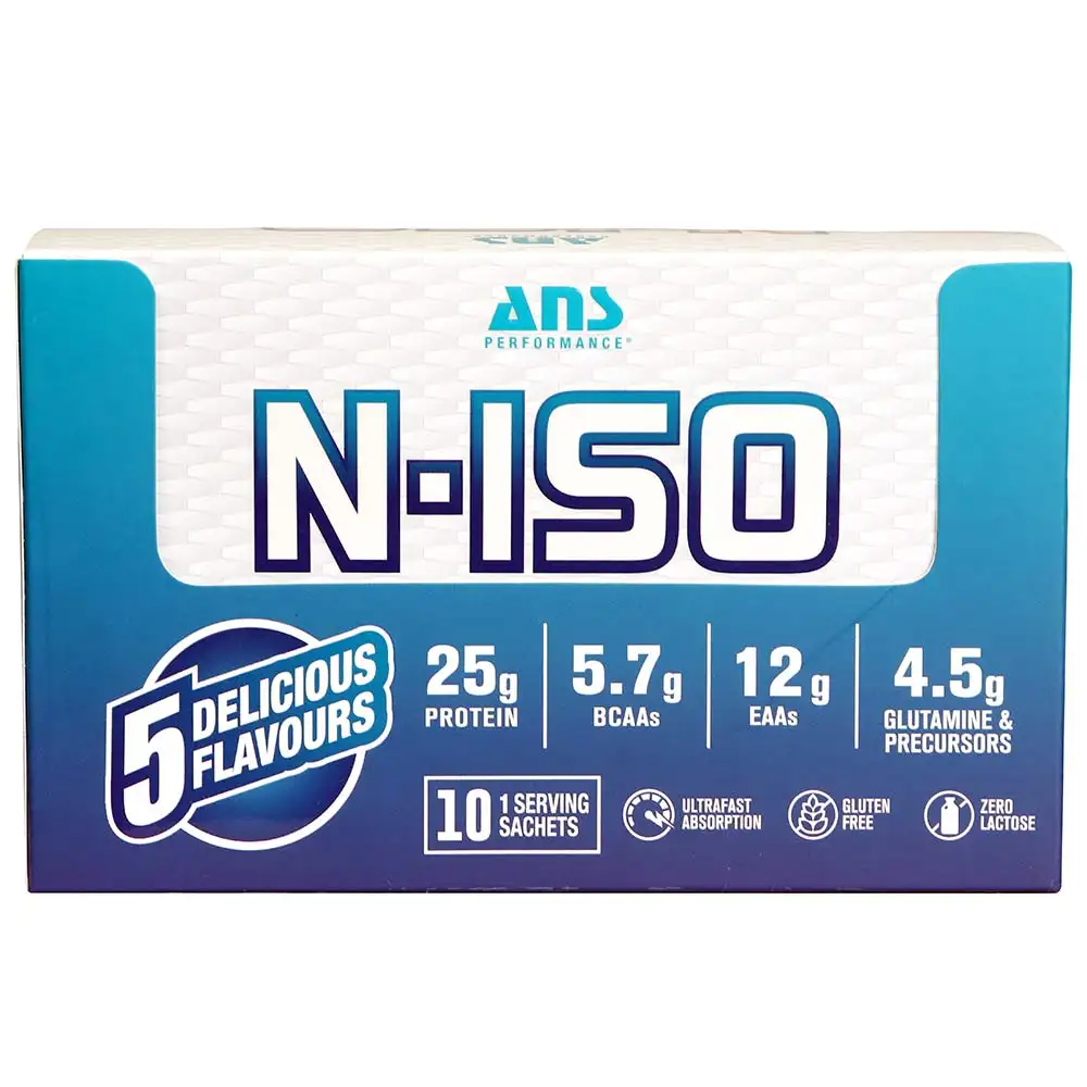 ANS Performance N ISO Hydrolysed Whey Protein Isolate,  10 sachets/pack  Assorted