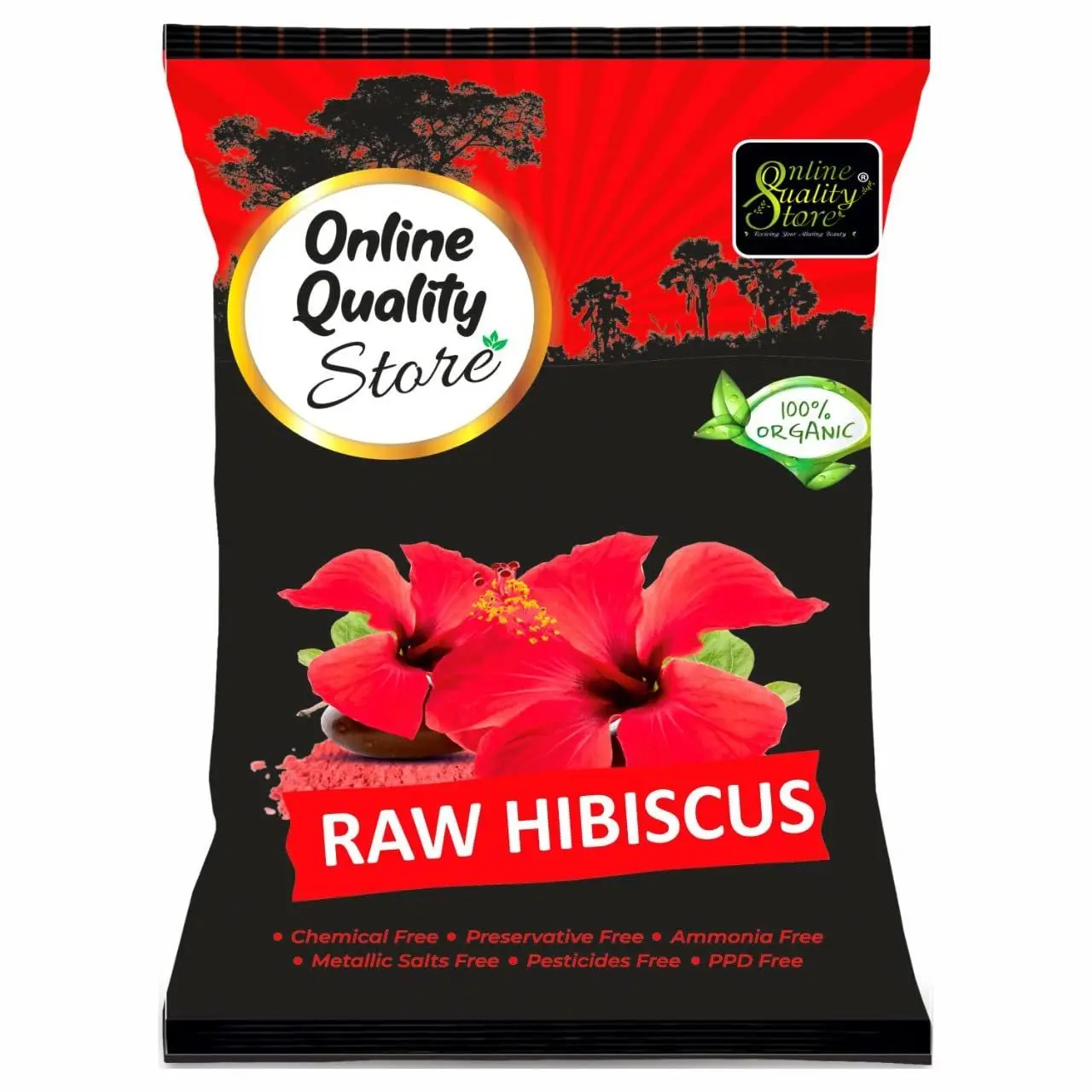 Online Quality Store Raw Hibiscus - 100 g |dry hibiscus flowers|dry hibiscus flowers for hair|Hibiscus Sabdariffa|Rosa Sinensis|gudhal ke phool{Raw_hibiscous_100}