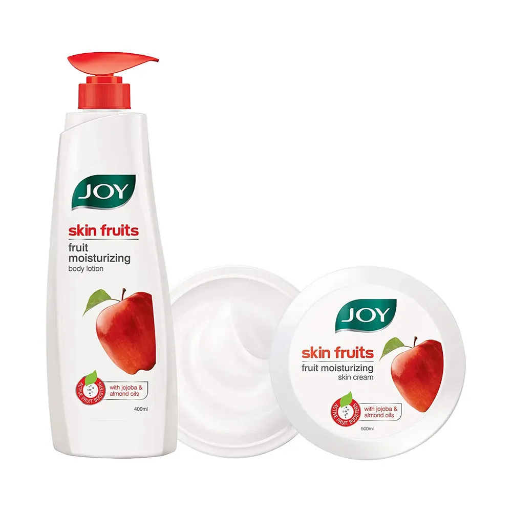 Joy Skin Fruits Winter Care Combo Of Moisturizing Body Lotion & Skin Cream(900ml)