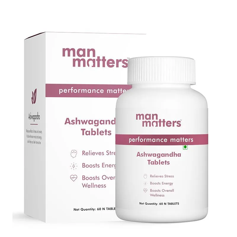 Man Matters Gold Standard Ashwagandha Tablets, Per Serving 1000 mg